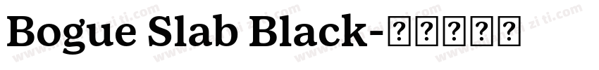 Bogue Slab Black字体转换